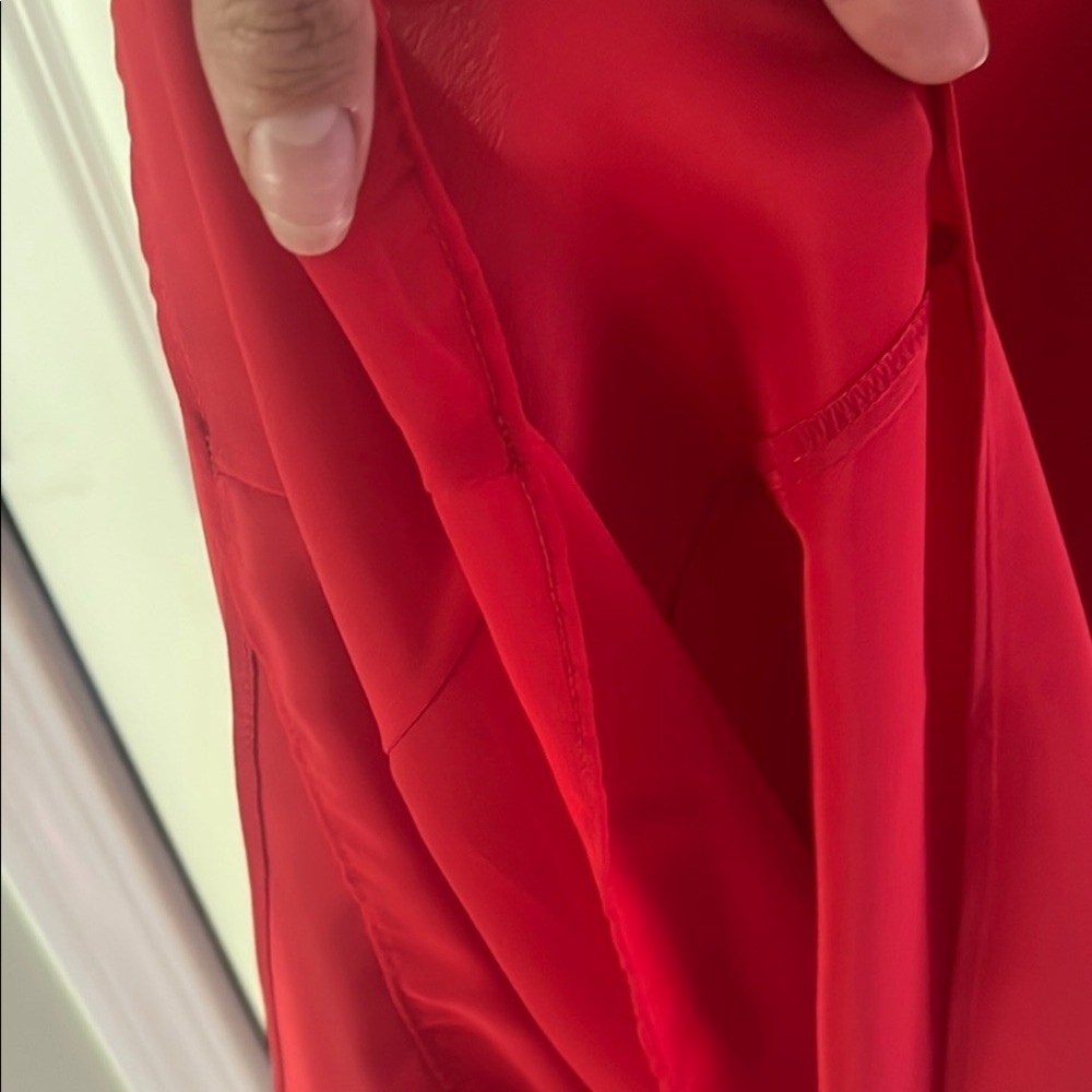 Club Monaco Red Silk Scarf Halter Sun-dress with open back size 00 - Picture 13 of 14